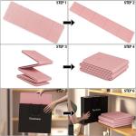 Compact Foldable Yoga Mat with Carrying Bag (Pink)