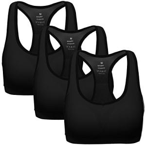 MIRITY Women's High Impact Racerback Sport Bras 3-Pack