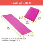 Lightweight Folding Travel Yoga Mat - Azalea Pink