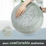 MYDAYS OUTDOOR Meditation Cushion,Comfortable Floor Pillow, Memory Foam Fill in Meditation Pillow with Velvet Cover,Floor Cushion Seating for Adults,Premium Yoga Bolster (Grey)