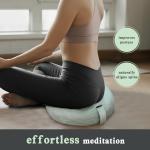 MYDAYS OUTDOOR Meditation Cushion,Comfortable Floor Pillow, Memory Foam Fill in Meditation Pillow with Velvet Cover,Floor Cushion Seating for Adults,Premium Yoga Bolster (Grey)