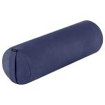 Retrospec Sequoia Yoga Bolster & Meditation Cushion Pillow - Supportive Yoga Block Alternative With Cotton Cover - Relieves Joint & Spine Stress - 28in X 10in Round