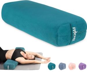 Yes4All Triple-Layer Sponge Yoga Bolster Pillow for Restorative Yoga & Meditation - Versatile Support Pillow, Balance & Poses Modification