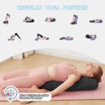 TokSay Yoga Bolster Pillow for Restorative & Yin Yoga - Meditation Pillow with Velvet Cover - Rectangular (Black)