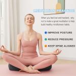 TokSay Yoga Bolster Pillow for Restorative & Yin Yoga - Meditation Pillow with Velvet Cover - Rectangular (Black)