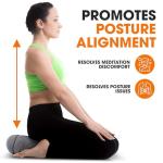 Cheer Collection Meditation Cushion - Ergonomic Floor Pillow, Yoga Pillow with Buckwheat Filling, Zafu Meditation Cushion, Comfort & Meditation Posture Support