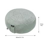 MYDAYS OUTDOOR Meditation Cushion,Comfortable Floor Pillow, Memory Foam Fill in Meditation Pillow with Velvet Cover,Floor Cushion Seating for Adults,Premium Yoga Bolster (Grey)