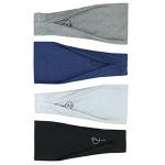 Maven Thread 4" Wide Workout Headbands for Women (4 Pack) – Non-Slip Sweatbands for Gym, Running & Yoga (Basics)