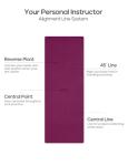 Heathyoga Eco Friendly Non Slip Yoga Mat, Body Alignment System, SGS Certified TPE Material - Textured Non Slip Surface and Optimal Cushioning,72"x 26" Thickness 1/4"