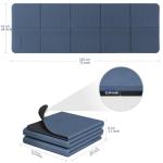 Readaeer Foldable Yoga Mat for Travel Folding Yoga Mat 6mm Thick with Carrying Bag, Non-Slip TPE Exercise Pilates Mat for 72" L x 24" W x 0.24 Inch (Blue)