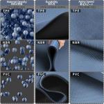 Readaeer Foldable Yoga Mat for Travel Folding Yoga Mat 6mm Thick with Carrying Bag, Non-Slip TPE Exercise Pilates Mat for 72" L x 24" W x 0.24 Inch (Blue)