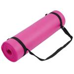 Fitvids 1/2-Inch Thick High Density Foam Exercise Yoga Mat with Carrying Strap, For Cushioning The Body Against Hard Floors, Pink
