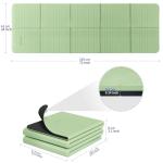 Readaeer Foldable Yoga Mat for Travel Folding Yoga Mat 6mm Thick with Carrying Bag, Non-Slip TPE Exercise Pilates Mat for 72" L x 24" W x 0.24 Inch (Green)