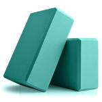 Yoga Blocks 2 Pcs, 9"x6"x3" Yoga Brick Foam Blocks EVA Foam Block Props Accessories for Pilates Stretching and Meditation (Light Blue, Large)