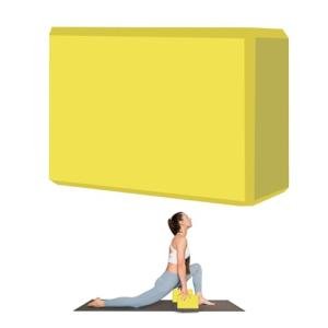 MBHKRRS 9"x6"x3" Yoga Blocks, Soft Non-Slip Surface Premium Foam Blocks, Supportive, Lightweight, Odor Resistant, Yoga Accessories for Pilates Meditation General Fitness Stretching Toning (yellow-1 Pack)