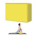 MBHKRRS 9"x6"x3" Yoga Blocks, Soft Non-Slip Surface Premium Foam Blocks, Supportive, Lightweight, Odor Resistant, Yoga Accessories for Pilates Meditation General Fitness Stretching Toning (yellow-1 Pack)