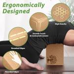 Cork Yoga Blocks 2 Pack Set, Natural Cork Soft Non-Slip Yoga Blocks, High Density & Eco Friendly Yoga Accessories for Women| Men, Ideal for Yoga, Pilates, Stretching and Toning