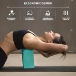 Yoga Blocks 2 Pcs, 9"x6"x3" Yoga Brick Foam Blocks EVA Foam Block Props Accessories for Pilates Stretching and Meditation (Light Blue, Large)