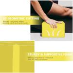 MBHKRRS 9"x6"x3" Yoga Blocks, Soft Non-Slip Surface Premium Foam Blocks, Supportive, Lightweight, Odor Resistant, Yoga Accessories for Pilates Meditation General Fitness Stretching Toning (yellow-1 Pack)