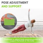 MBHKRRS 9"x6"x3" Yoga Blocks, Soft Non-Slip Surface Premium Foam Blocks, Supportive, Lightweight, Odor Resistant, Yoga Accessories for Pilates Meditation General Fitness Stretching Toning (green-1 Pack)