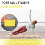 MBHKRRS 9"x6"x3" Yoga Blocks, Soft Non-Slip Surface Premium Foam Blocks, Supportive, Lightweight, Odor Resistant, Yoga Accessories for Pilates Meditation General Fitness Stretching Toning (yellow-1 Pack)