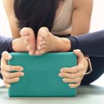 Yoga Blocks 2 Pcs, 9"x6"x3" Yoga Brick Foam Blocks EVA Foam Block Props Accessories for Pilates Stretching and Meditation (Light Blue, Large)