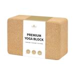 Hatha Yoga Cork Yoga Block, Natural Cork from Portuguese, Premium Brick 9"x6"x3", Eco-Friendly Yoga Accessories for Yoga, Pilates & Stretching