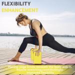 MBHKRRS 9"x6"x3" Yoga Blocks, Soft Non-Slip Surface Premium Foam Blocks, Supportive, Lightweight, Odor Resistant, Yoga Accessories for Pilates Meditation General Fitness Stretching Toning (yellow-1 Pack)