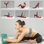 Yoga Blocks 2 Pcs, 9"x6"x3" Yoga Brick Foam Blocks EVA Foam Block Props Accessories for Pilates Stretching and Meditation (Light Blue, Large)