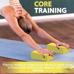 MBHKRRS 9"x6"x3" Yoga Blocks, Soft Non-Slip Surface Premium Foam Blocks, Supportive, Lightweight, Odor Resistant, Yoga Accessories for Pilates Meditation General Fitness Stretching Toning (yellow-1 Pack)