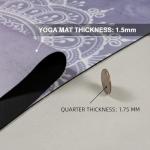 SNAKUGA Foldable Yoga Mat Natural Rubber Mat with Carry Bag, Non-Slip Suede Surface for Travel & Pilates (72"x24"x1.5mm)