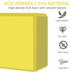 MBHKRRS 9"x6"x3" Yoga Blocks, Soft Non-Slip Surface Premium Foam Blocks, Supportive, Lightweight, Odor Resistant, Yoga Accessories for Pilates Meditation General Fitness Stretching Toning (yellow-1 Pack)