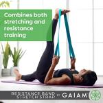 Gaiam Restore Resistance Band Stretching Strap - Stretch Legs & Arms with Medium Resistance Loops, Multiple Holds for Increased Range of Motion, Flexibility or Strength Training