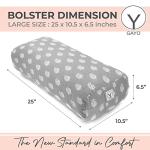 Y O Gayo Bolster for Restorative Yoga - Made with 100% Cotton, Pillow Set Includes Extra Washable Cover and Carry Bag, 25 X 10.5 X 6.5 inches