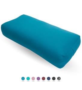 Everyday Yoga Premium Bolster, Soft & Supportive Meditation Pillow with Carry Handle, Lightweight Cushion, Peacock - Rectangular
