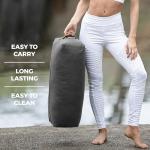 Sunshine Yoga Extra Firm Large Yoga Bolster, 24" x 12" x 6" Restorative Yoga Pillow With Handles and Removable Cover, Rectangular Cotton Cushion for Studios, Pack of 2, Cool Gray