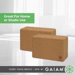 Gaiam Cork Yoga Brick -2PK - CORK