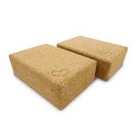 Bean Products Yoga Blocks - 2 Pack, Cork, Standard - 3x6x9 For Yoga, Pilates, Fitness, Body weight exercise.