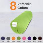 Sol Living Yoga Bolster Pillow for Restorative Yoga Meditation Bolster 100% Cotton Cylindrical Meditation Cushion Firm Cushion Bolster Washable Cover for Balance Support Asana Poses