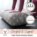 Y O Gayo Bolster for Restorative Yoga - Made with 100% Cotton, Pillow Set Includes Extra Washable Cover and Carry Bag, 25 X 10.5 X 6.5 inches