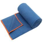 Eunzel 2 Pack Hot Yoga Towel with Grip Dot, Non Slip Yoga Mat Towe Sweat Absorbent Towel for Hot Yoga,Bikram, Pilates and Fitness 72" x 24", Dark Cyan/Steel Blue