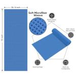 HOMEXCEL Hot Yoga Towels 2 Pack, (26.5" x 72") Non-Slip & Ultra-Absorbent Microfiber Yoga Mat Towels for Hot Yoga, Pilates, Exercise, Fitness, Bikram and Workout, Blue/Pink