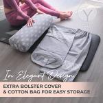 Y O Gayo Bolster for Restorative Yoga - Made with 100% Cotton, Pillow Set Includes Extra Washable Cover and Carry Bag, 25 X 10.5 X 6.5 inches