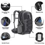 Maelstrom Hiking Backpack,Camping Backpack,40L Waterproof Hiking Daypack with Rain Cover,Lightweight Travel Backpack,Black