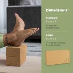 Bean Products Yoga Blocks - 2 Pack, Cork, Standard - 3x6x9 For Yoga, Pilates, Fitness, Body weight exercise.