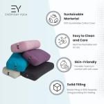Everyday Yoga Premium Bolster, Soft & Supportive Meditation Pillow with Carry Handle, Lightweight Cushion, Peacock - Rectangular