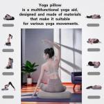 NGT new guide steps Yoga Bolster Pillow for Meditation and Support - Rectangular Yoga Cushion Foam Wedges Washable Suede Pillowcase for Men and Women with Carry Handles.(Grey Soft fabric)