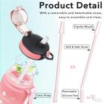 Enerbone Water Bottle, Leakproof BPA & Toxic Free, Motivational Water Bottle with Times to Drink and Straw, Fitness Sports Water Bottle with Strap for Office, Gym, Outdoor Sports