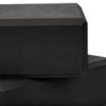 EXERZ Yoga Blocks 2 pack, Gym Blocks, Exercise Workout Fitness Bricks, Pilates Stretch Handstand Non-Slip (Black 2pcs)