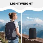 MIYCOO Backpack - Ultra Lightweight Packable Backpack for Travel Camping, Hiking Back Pack Waterproof Foldable Daypack for Men Women Black